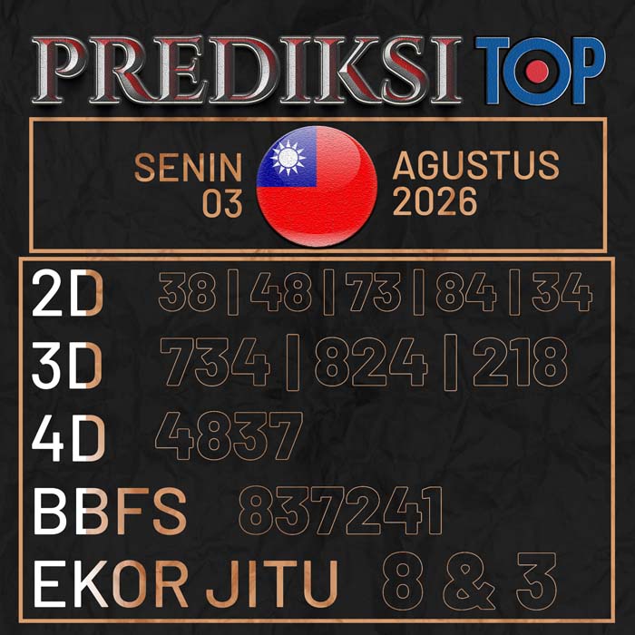 prediksi top TAIWAN 3-Aug-2026