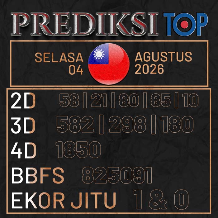 prediksi top TAIWAN 4-Aug-2026