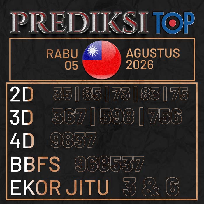 prediksi top TAIWAN 5-Aug-2026