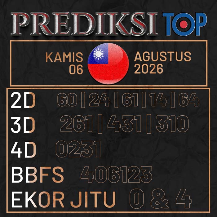 prediksi top TAIWAN 6-Aug-2026