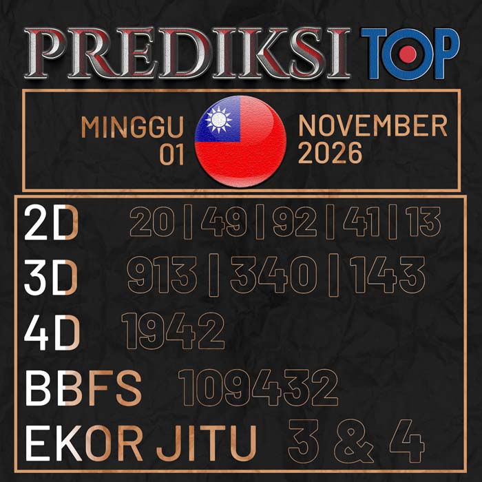 prediksi top TAIWAN 1-Nov-2026