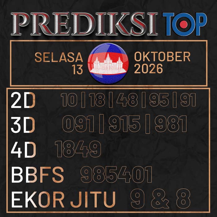 prediksi top CAMBODIA 13-Oct-2026