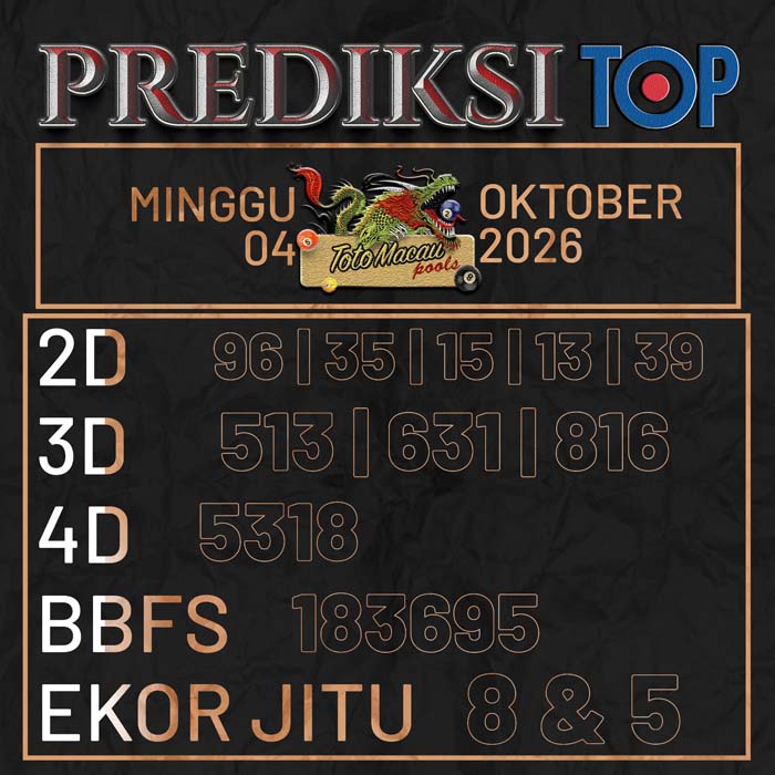 prediksi top MACAU 4-Oct-2026