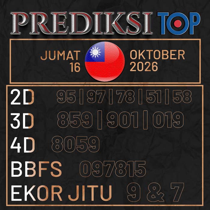 prediksi top TAIWAN 16-Oct-2026