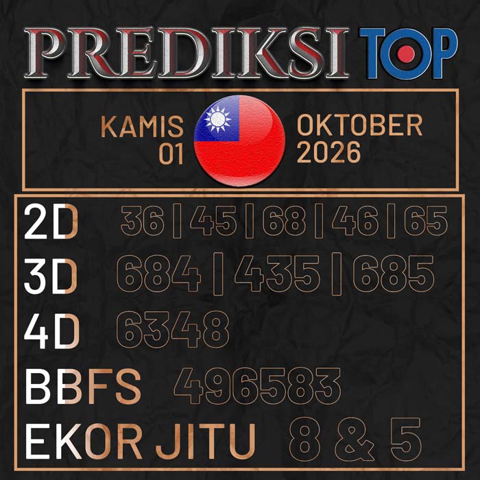 prediksi top TAIWAN 1-Oct-2026