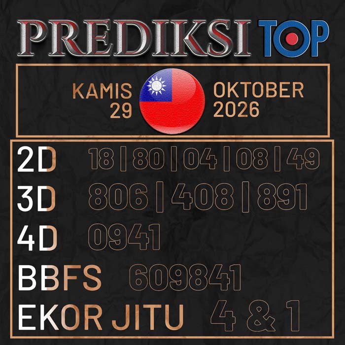 prediksi top TAIWAN 29-Oct-2026