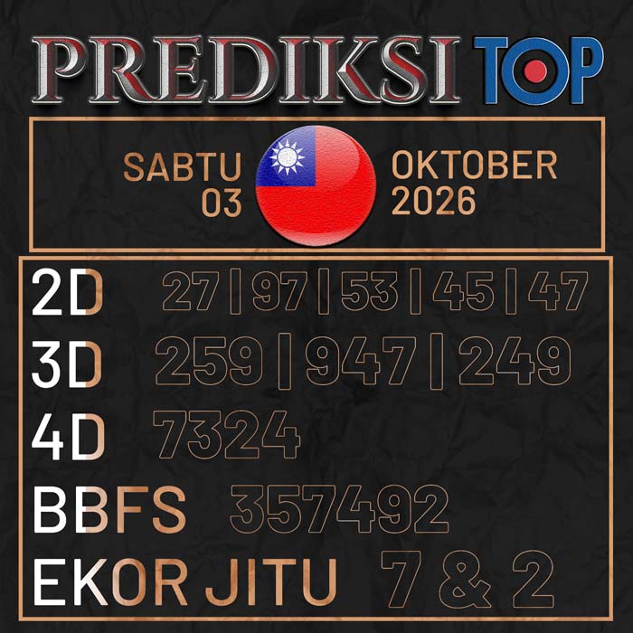 prediksi top TAIWAN 3-Oct-2026