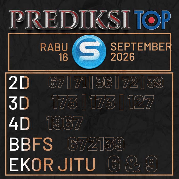 prediksi top SINGAPORE 16-Sep-2026