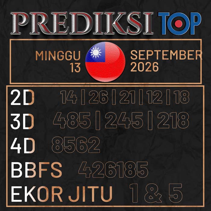prediksi top TAIWAN 13-Sep-2026