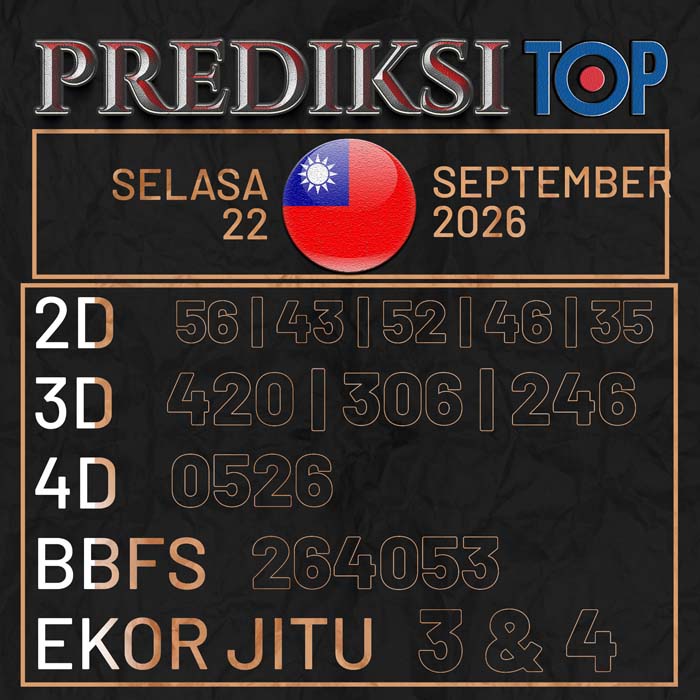 prediksi top TAIWAN 22-Sep-2026